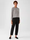 Eileen Fisher Flex Ponte Slouchy Ankle Pant In Black