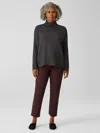 Eileen Fisher Flex Ponte Slouchy Ankle Pant In Brown
