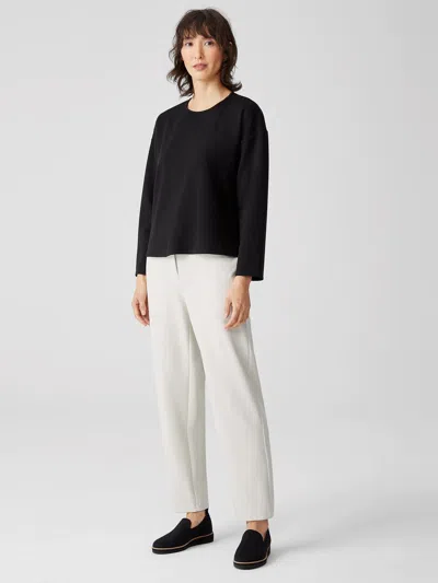 Eileen Fisher Flex Ponte Slouchy Ankle Pant In White