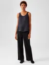 Eileen Fisher Flex Ponte Straight Pant In Black
