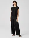 Eileen Fisher Flex Ponte Straight Pant In Black