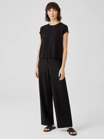 Eileen Fisher Flex Ponte Straight Pant In Black
