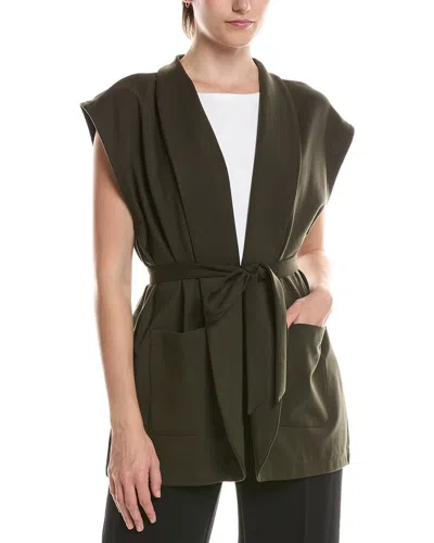Eileen Fisher Flex Ponte Vest In Animal Print