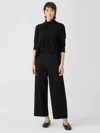 Eileen Fisher Flex Ponte Wide-leg Pant In Black
