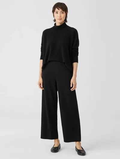 Eileen Fisher Flex Ponte Wide-leg Pant In Black