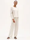 Eileen Fisher Flex Tencel Ponte Straight Pant In White