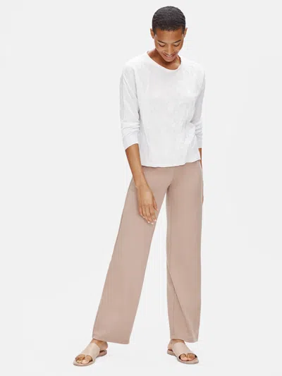 Eileen Fisher Flex Tencel Ponte Straight Pant In Metallic