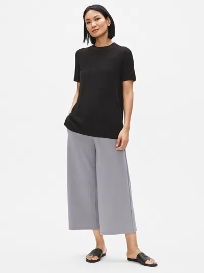Eileen Fisher Flex Tencel Ponte Wide-leg Pant In Gray