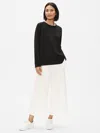 Eileen Fisher Flex Tencel Ponte Wide-leg Pant In White
