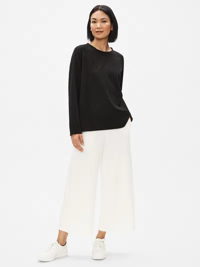Eileen Fisher Flex Tencel Ponte Wide-leg Pant In White