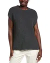 Eileen Fisher Fluff Cashmere-blend Sweater Vest In Gray