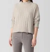 Eileen Fisher Fluff Rib Turtleneck Sweater In Chalk