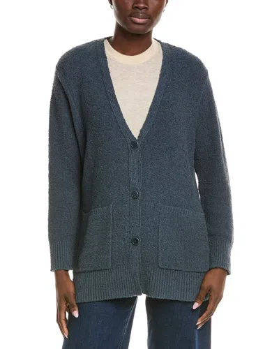 Eileen Fisher Fluffy Cashmere-blend Cardigan In Green