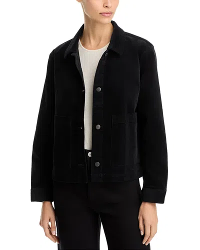 Eileen Fisher Fold Collar Jacket In Black