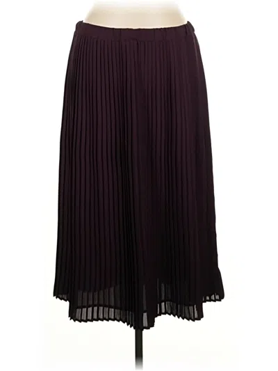 Pre-owned Eileen Fisher Formal Skirt In Burgundy