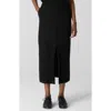 Eileen Fisher Front Slit Maxi Skirt In Black