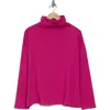 Eileen Fisher Boxy Cashmere Turtleneck Sweater In Purple
