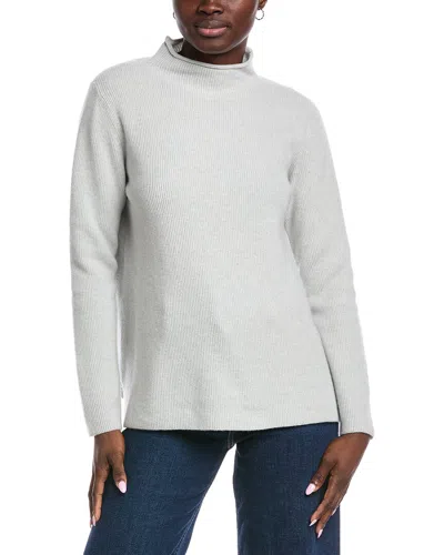 Eileen Fisher Funnel Neck Cashmere Sweater In White