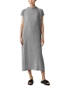 Eileen Fisher Funnel Neck Dress In Nimbus