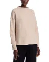 Eileen Fisher Funnel Neck Sweater In Maple Oat