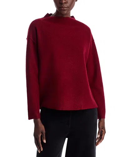 Eileen Fisher Funnel Neck Sweater In Red Cedar