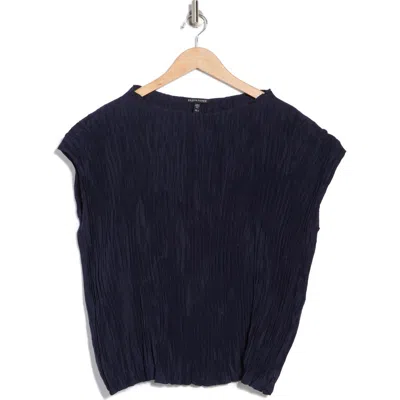 Eileen Fisher Funnel Neck Top In Black
