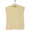 Eileen Fisher Funnel Neck Top In Butter