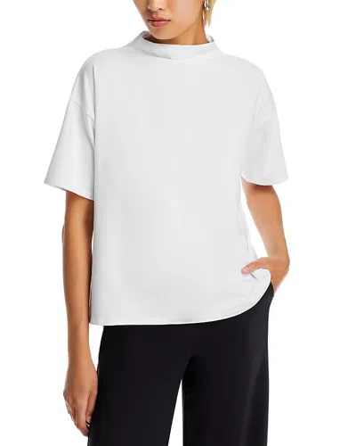 Eileen Fisher Funnel Neck Top In White
