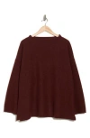 Eileen Fisher Funnel Neck Wool Sweater In Brownstone