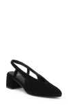 Eileen Fisher Gals Womens Block Heel Suede Slingback Heels In Black
