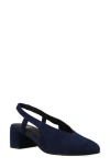 Eileen Fisher Gals Womens Block Heel Suede Slingback Heels In Midnight