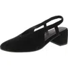 Eileen Fisher Gals Womens Block Heel Suede Slingback Heels In Black