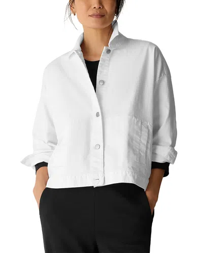 Eileen Fisher Garment Dyed Jacket In White