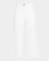 Eileen Fisher Garment-dyed Stretch Denim Crop Pants In White