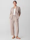 Eileen Fisher Garment-dyed Utility Cotton Blazer In Neutral
