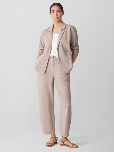 Eileen Fisher Garment-dyed Utility Cotton Blazer In Neutral