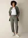 Eileen Fisher Garment-dyed Utility Cotton Tapered Pant In Gray