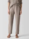 Eileen Fisher Garment-dyed Utility Organic Cotton Tapered Pant In Reed In Blue
