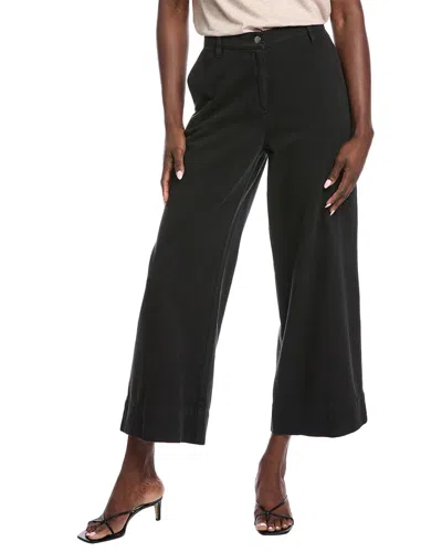 Eileen Fisher Garment-dyed Wide Ankle Pant In Black