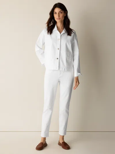Eileen Fisher Garment-dyed Organic Cotton Denim Slim Jean In Neutral