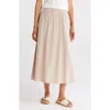 Eileen Fisher Gathered Organic Cotton Skirt In Gold