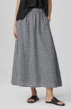 EILEEN FISHER GATHERED ORGANIC LINEN MAXI SKIRT