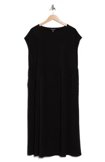 Eileen Fisher Gathered Shift Dress In Black