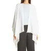 Eileen Fisher Gauze Poncho In White