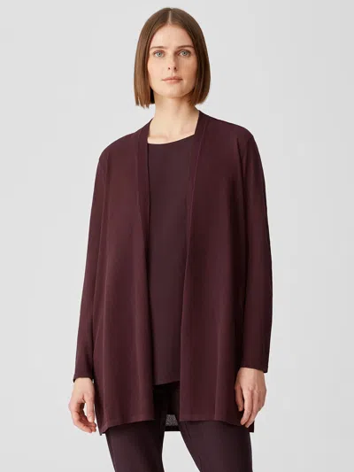 Eileen Fisher Gossamer Organic Cotton Cardigan In Brown
