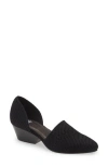 Eileen Fisher Hallo Womens Knit Stretch Wedge Heels In Black Stretch Knit