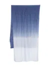 Eileen Fisher Hand-dyed Silk Scarf In Blue