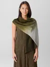Eileen Fisher Hand-dyed Silk Scarf In Green