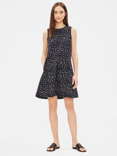 Eileen Fisher Hand-printed Organic Cotton Dress In Multi