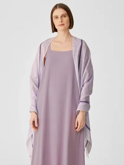 Eileen Fisher Handloomed Khadi Cotton Scarf In Purple